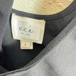 ECI Black Ruffled Lightweight Tank Blouse Size L Photo 2