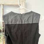 Akris Punto  Womens Gray Black Wool Flax V-Neck Sleeveless Sheath Dress 6 *Read Photo 5