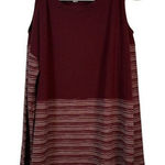 Hem & Thread  Maroon Stripe Textured Cold Shoulder L/S Size Small EUC #6451 Photo 0