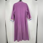 Vanity Fair Long Velour Robe, Housecoat, Lilac zip Front, Vintage Photo 1