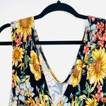 Maurice's 24/7 Navy Blue Multicolor Sunflower Floral Print Romper Photo 2
