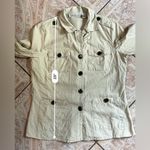 Selene Sport Cream Trench Coat with Belted Waist Size L Photo 11