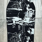 White Fox Boutique  Black and White Strapless Midi Dress Photo 0