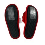 Victoria's Secret NEW/NWT  Red Velour Pom Pom Slippers Size M 7-8 Photo 2