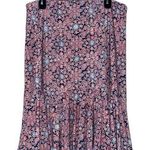 CHAPS  large skirt women’s knee length ruffle hem geometric print red white blue Photo 0