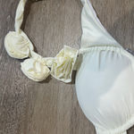 Cream Bikini Set with Floral Accents high cut cheeky bottoms Photo 1
