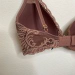 Natori Feathers Plunge T-Shirt Bra in Cinammon Brown Contour Lace Size 34DD Photo 5