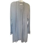 UGG  Women’s Black / White Stripe Robe Kimono Size L Photo 2