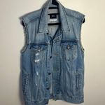 BDG  Women's Cutoff Distressed Denim Jacket Vest Size M Photo 1