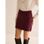 Womens extra small Ann Taylor LOFT Burgundy knit minimalist mini skirt Red Size XS Photo 2