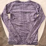 Lululemon  Swiftly Tech Long Sleeve Crew Heathered Black Cherry Purple Size 8 Photo 3
