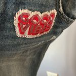 Sincerely Jules small‎ distressed denim overalls with patches Size undefined Photo 3