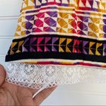 Love Squared Colorful tribal, lace trimmed tank top Photo 5