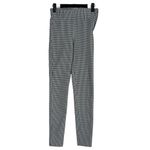 ZARA Houndstooth Mid Waist Side Zip Up Skinny Stretch Ankle Pants S Black White Photo 10