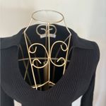 Abercrombie & Fitch Abercrombie black rib v neck collared sweater size small Photo 6