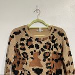belle du jour  Leopard Print High Low Hem Sweater Sz M Photo 2