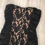 G by Guess Black Strapless Mini Dress with Lace Nude Front Panel size Small Stretchy Photo 3