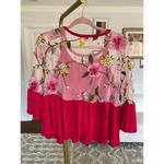 cha cha vente  Valentines Peplum Top Mesh Fairycore Romantic Floral Embroidered Photo 2