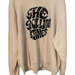 The Rolling Stones  Crewneck Sweatshirt XL Black And‎ White Circle Logo Photo 0