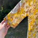 None NWOT Floral Yellow Dress women’s size large Photo 3