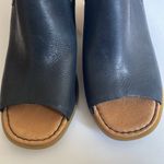 Born Heels Black Leather Peep Toe Block Heel Slingback size 10 Photo 1