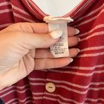 Caution to the Wind Red Striped Jumpsuit Photo 1