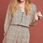 Anthropologie Beachgold Chelsea Leopard Romper NEW Photo 0