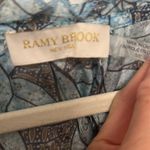 Ramy Brook Ramy Brooke Top Multicolor Geometric Satin Balloon Sleeve Blue Blouse Size Small Photo 5