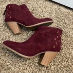 Red Ankle Booties with Sleek‎ Design Size 7 Photo 1