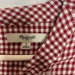 Madewell  red white t-shirt dress gingham check Photo 2