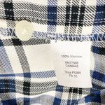 Madewell  Plaid Artiste Tunic Dress Blue & Cream Plaid Popover Shift Size XXS 2XS Photo 10