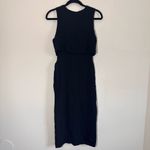 ZARA  black midi tank overlay cut outs dress size M Photo 2