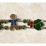 Avon Christmas Bracelet Holiday New Year’s Eve 7.5” Goldtone Charms Vintage Gold Photo 6