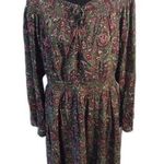 Torrid  Floral Gathered Neckline Dress Print 2X Long sleeve boho Photo 0