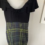Arden B Elegant Black and Green Plaid Dress Photo 2
