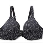 Ambrielle Everyday Full Coverage Bra 44DD Black White Floral Comfy Soft Size undefined Photo 2