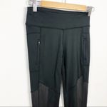 Lukka Lux Faux Leather detail Activewear Athletic Black Leggings Size XS Photo 2