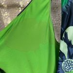 Aerie  Green Blue Tropical Floral Knot Front Cutout One Piece Swimsuit Medium Photo 5