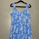 Steve Madden NWT  Carly Azure Blue White Maxi Sundress Floral Women’s Size L Photo 4