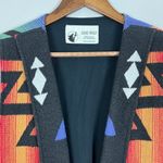 Lone Wolf Vest Womens Small Multicolor Southwestern Aztec Open 100% Cotton S Black Photo 3