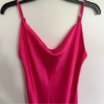 Paper Heart Women’s  Fuchsia Pink Slip‎ Dress Size XS Adjustable Strap Side Slit Photo 2