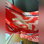 Soft Surroundings  Coral and White Maya Danielle Button Down Shirt Photo 3