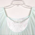Vintage Mint Green Chiffon Eyelet Short Sleeve Nightgown Sz M Size M Photo 1