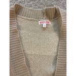 Woven Heart Brown Knit with Orange & Blue Aztec Print Open Cardigan Medium Photo 1