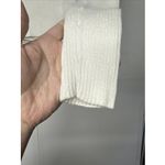 Hollister  Womens Sweater Top M White Ribbed Knit Long Sleeve Fitted Cropped Photo 7