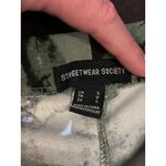 Streetwear Society Pants Womens Small Green Black Flare Bell Bottom Stretch Photo 6