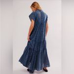 Free People  Marieanne Eyelet Maxi Dress in Legion Blue size
Medium M Photo 6