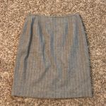 Ellen Tracy Linda Allard  grey wool pinstripe skirt Photo 1