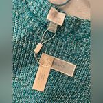 cupio NWT  Size M Scoop Neck Sleeveless Cotton Teal Heather Knit Vest Top Cotton Photo 7