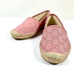 Gucci Pink GG Canvas Leather Pink Espadrille Flats Size EU 36 Photo 7